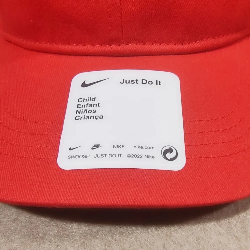 Nike Swoosh Adjustable Kids Red Strapback Cap #U